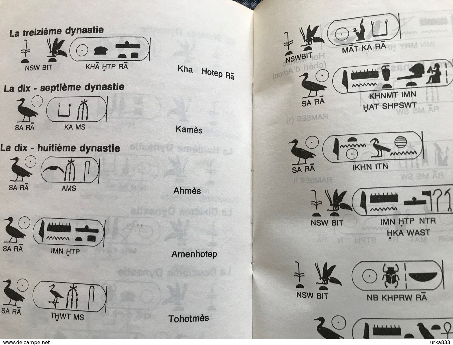 Méthode Apprendre Dictionnaire Traduction Hiéroglyphe égypte Ancienne Pyramides Pharaon - Dictionnaires