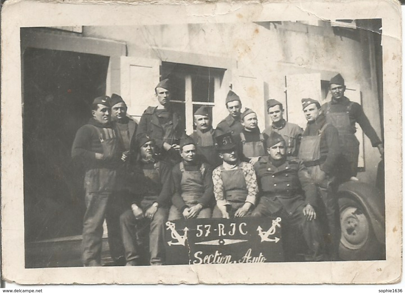 Petite Photo 57 RIC (Régiment Infanterie Coloniale?) Section Auto. Miltaria. - War, Military