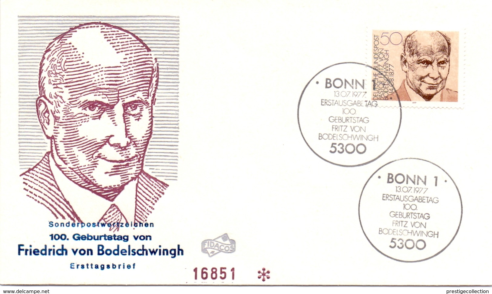 FRIEDRICHVON BONDELSCHWINGH 1977 BONN FDC   (GENN201045) - Altri & Non Classificati