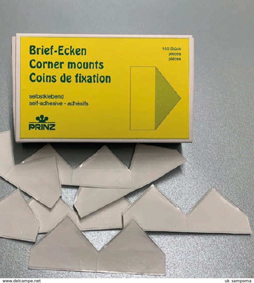 Prinz 2042 Corner Mounts, Large Format 37 Mm, 100 Pieces - Supplies And Equipment