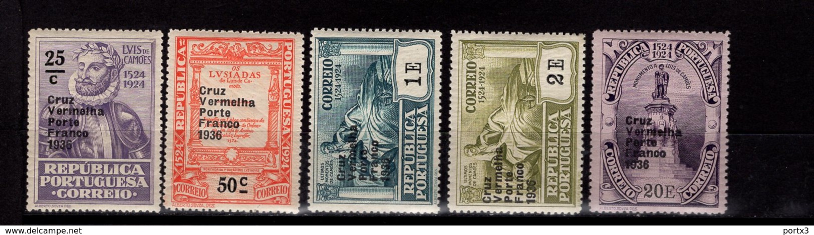 Portugal Portofreiheitsmarken Rotes Kreuz Ex 59 - 64 MLH * A 38 - Unused Stamps