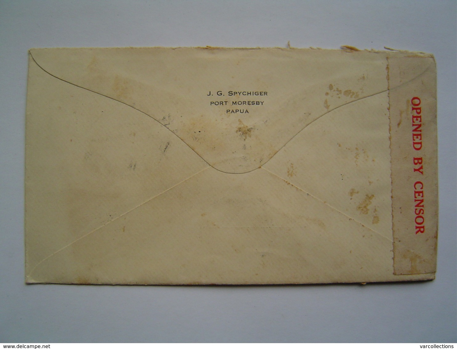 ENVELOPPE Ancienne 1942 : CONTROLE POSTAL MILITAIRE / PAPOUASIE Via PAPEETE / TAHITI / OCEANIE - Papouasie-Nouvelle-Guinée