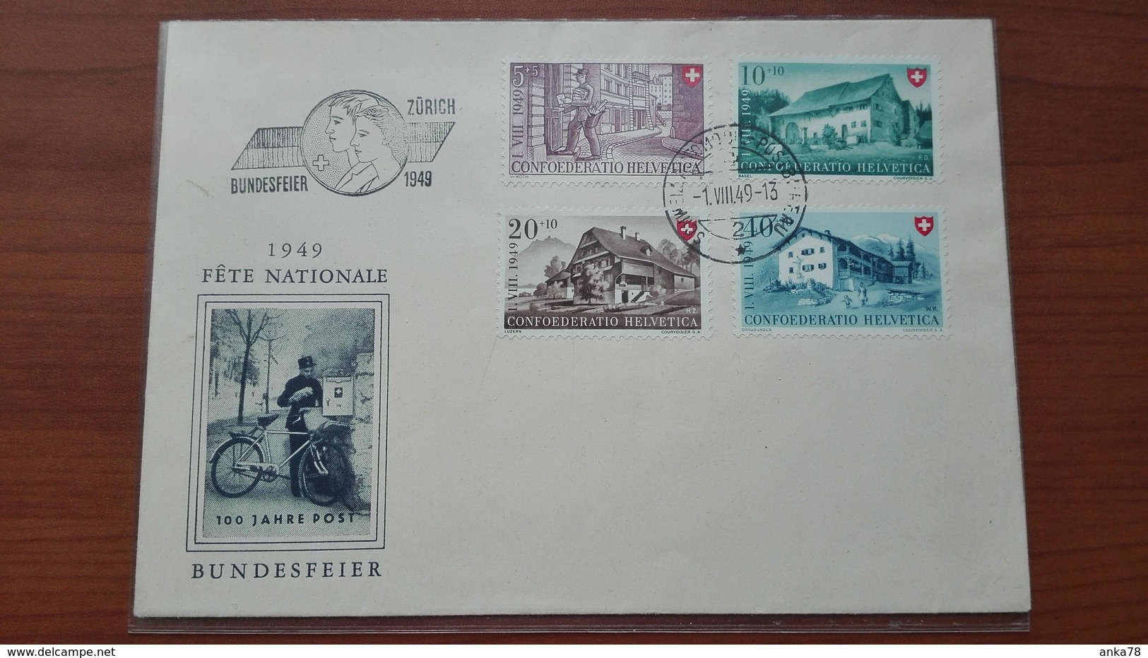 1949 - Fete Nationale - Bundesfeir - FDC