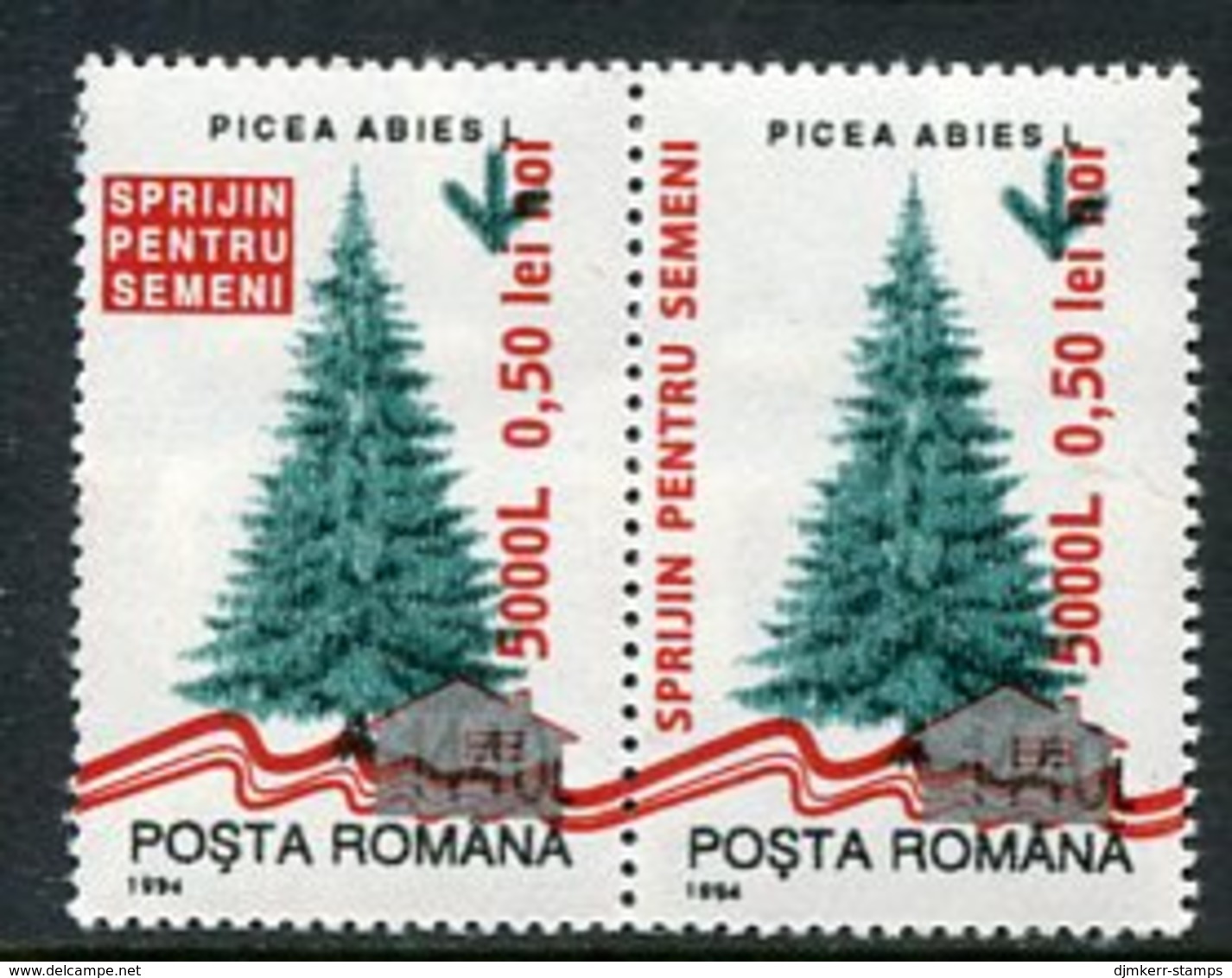 ROMANIA 2005 Flood Relief Surcharges MNH / **.  Michel 5937-38 - Unused Stamps