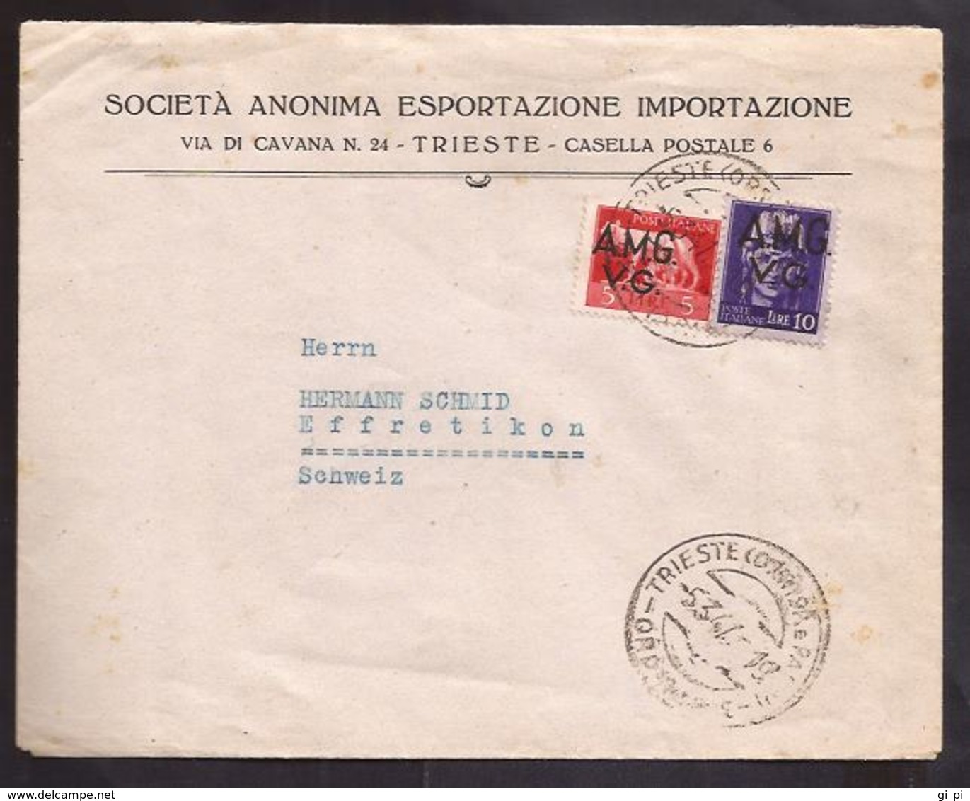 GR1983  - LETTERA PER LA SVIZZERA - Poststempel