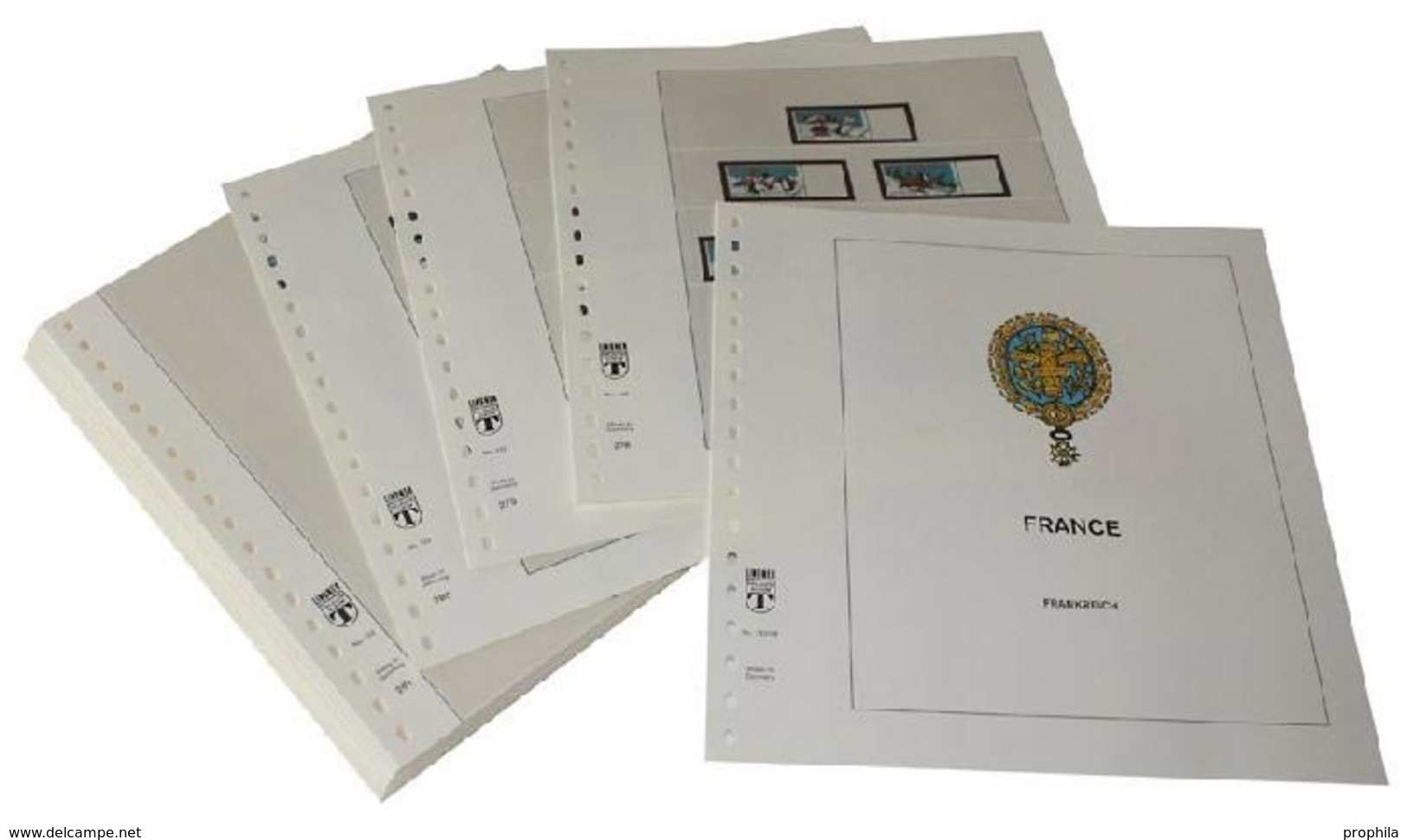 Lindner-T Nachtrag Vordruckblätter Frankreich Souvenirblocks Jahrgang 2019 - Vordruckblätter