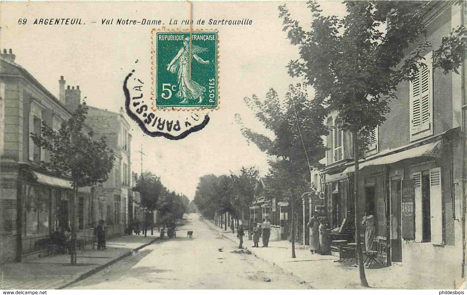 VAL D'OISE  ARGENTEUIL   Val Notre Dame  La Rue De Sartrouville - Argenteuil