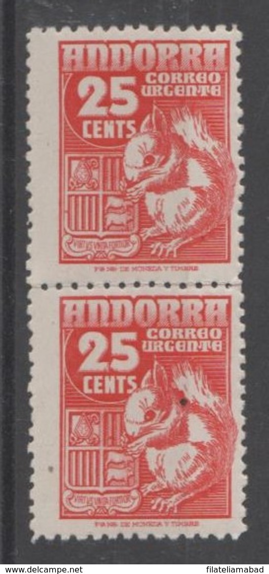 ANDORRA C. ESPAÑOL 2 SELLOS SIN CHARNELA UNO DE ELLOS UN PUNTO NEGRO.(K.1) - Unused Stamps