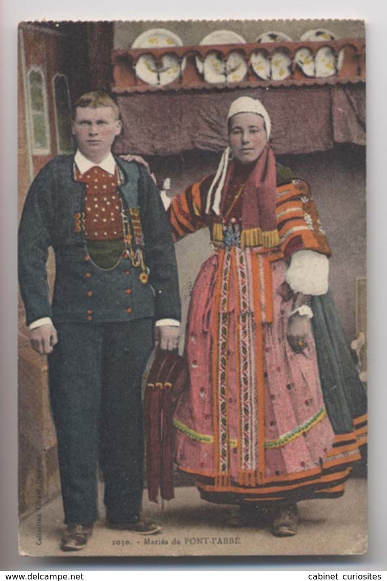 Mariés De PONT-L' ABBÉ  [29] Finistère - Robe De Mariée - Wedding Dress - Colorisée - Animée - Pont L'Abbe