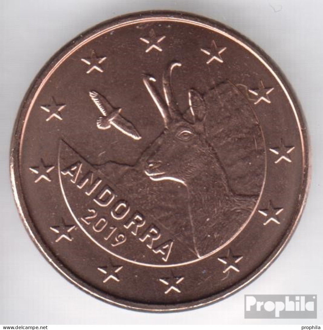 Andorra AND 3 2019 Stgl./unzirkuliert Stgl./unzirkuliert 2019 5 Cent Kursmünze - Andorra