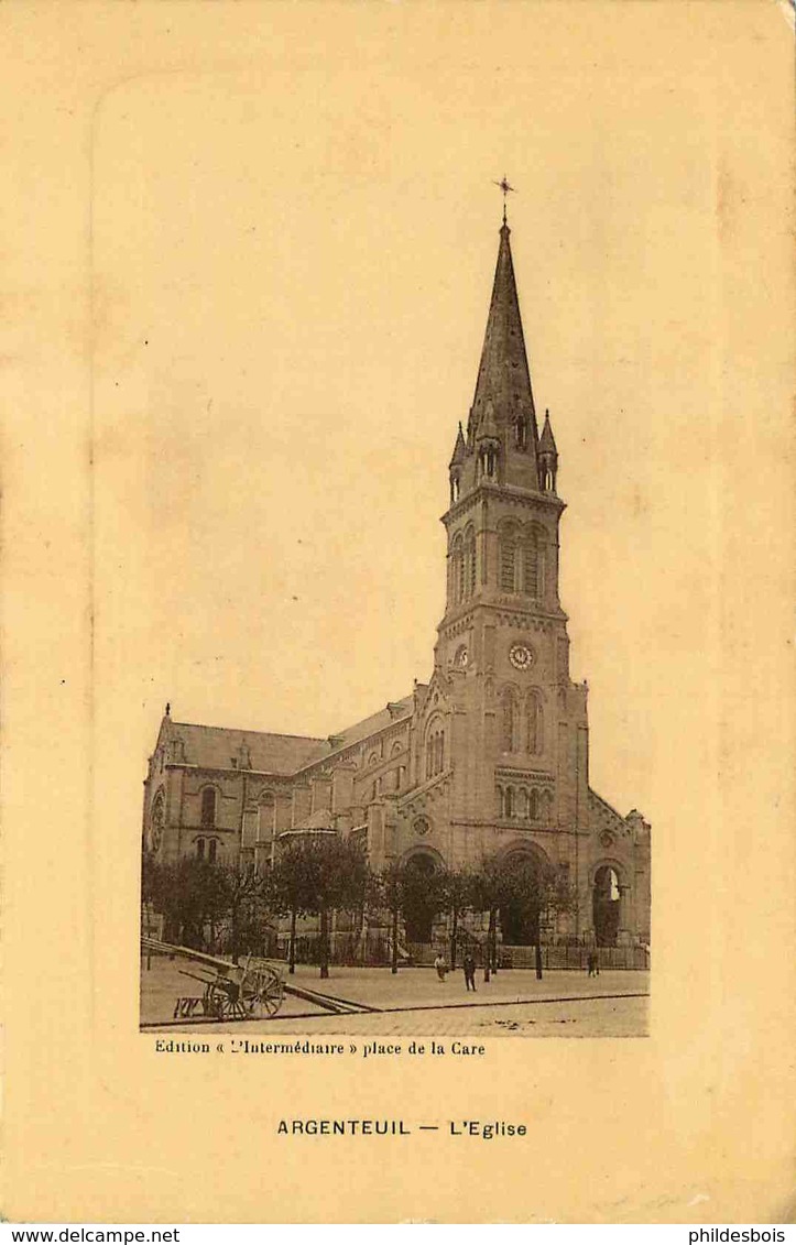 VAL D'OISE  ARGENTEUIL  L'église  (edition L'intermediaire ) - Argenteuil