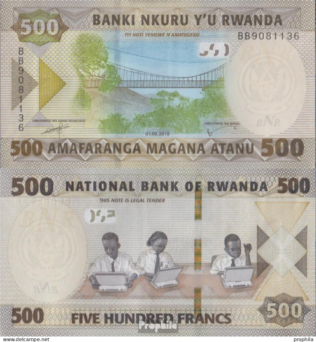 Ruanda Pick-Nr: NEW Bankfrisch 2019 500 Francs - Ruanda