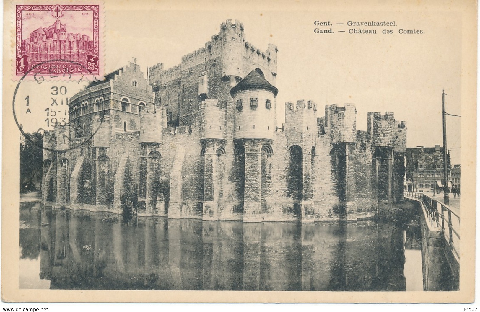 Maxi Kaart Gravenkasteel Gent – 30 XII 1930 - 1905-1934