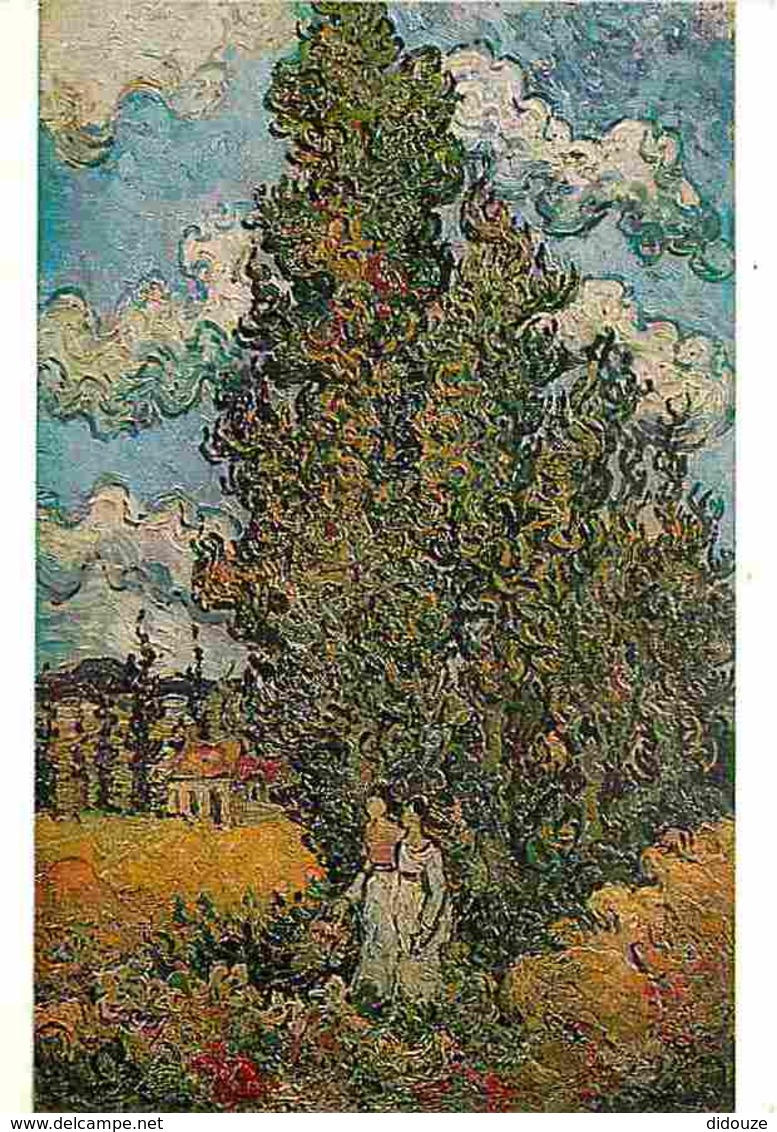 Art - Peinture - Vincent Van Gogh - Cyprès Et Deux Femmes - Voir Scans Recto-Verso - Malerei & Gemälde