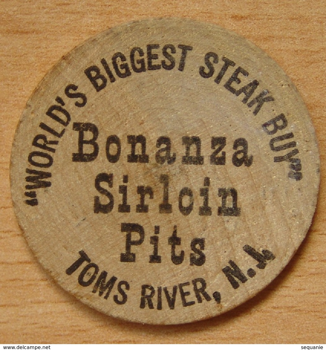 USA Bonanza Sirloin Pits  Wooden Nickel - Professionnels/De Société