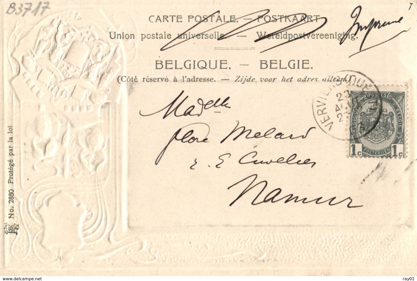 BELGIQUE - LIEGE - VERVIERS - Place Du Martyr (carte Gauffrée). - Verviers