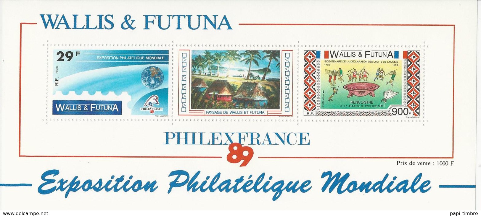 Wallis Et Futuna - 1989 - PhilexFrance'89 - Blocks & Sheetlets