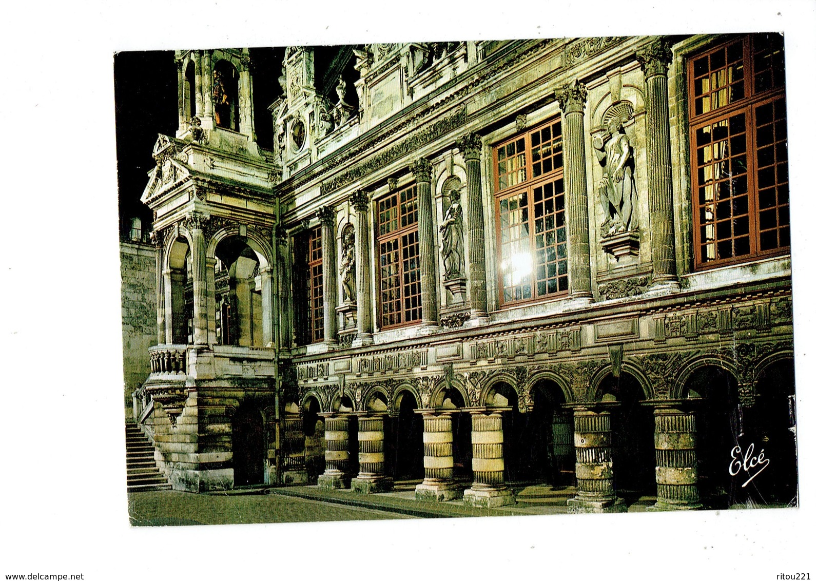 Cpm - 17 -  La Rochelle - Vue De Nuit - Cour D'honneur Hôtel De Ville - N 5955 Elcé - Statue Coquille - La Rochelle