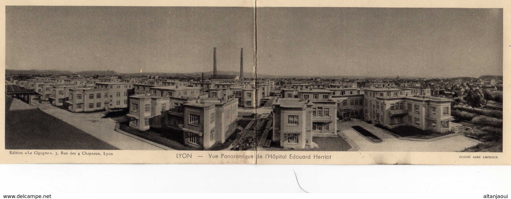 Lyon - 1/5 530 - Vue Panoramique De L'hôpital Edouard Herriot. CARTE DOUBLE. - Lyon 3