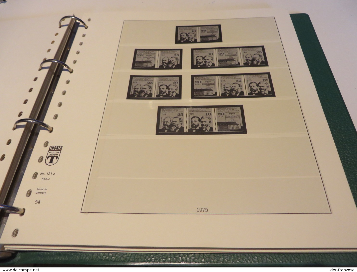 DEUTSCHLAND - D D R   1971/72 bis1980  ZUSAMMENDRUCKE  LINDNER - T - VORDRUCKSEITEN  im  BINDER ohne Marken