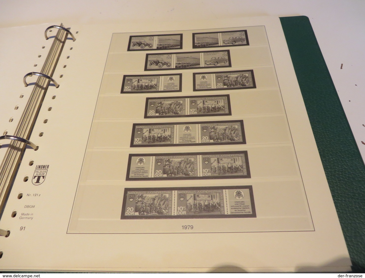 DEUTSCHLAND - D D R   1971/72 bis1980  ZUSAMMENDRUCKE  LINDNER - T - VORDRUCKSEITEN  im  BINDER ohne Marken