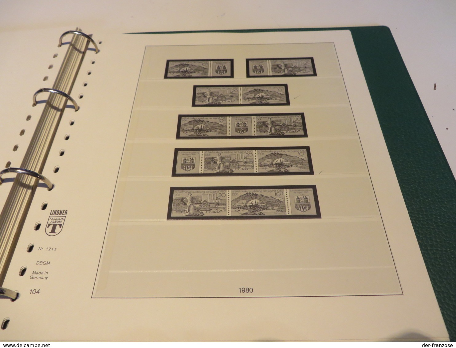 DEUTSCHLAND - D D R   1971/72 bis1980  ZUSAMMENDRUCKE  LINDNER - T - VORDRUCKSEITEN  im  BINDER ohne Marken