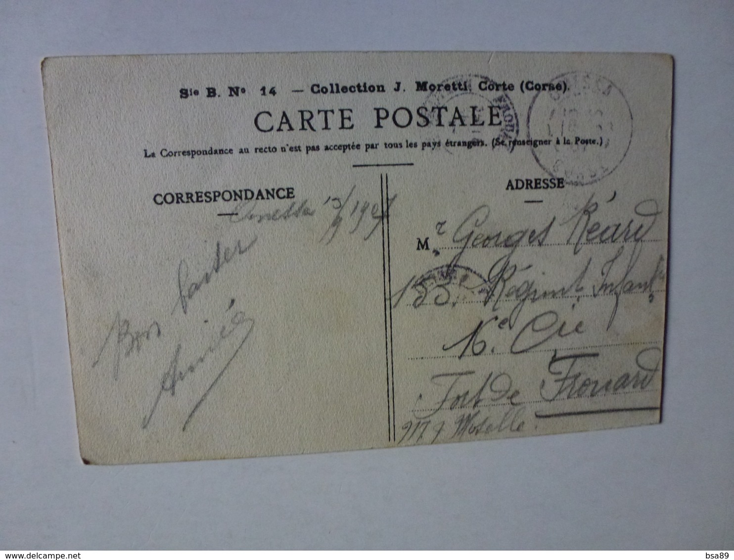 CPA, TYPE DE PAYSAN CORSE, LE RETOUR AU VILLAGE, COLLECTION J. MORETTI, CORTE, VOIR SCAN - Corte