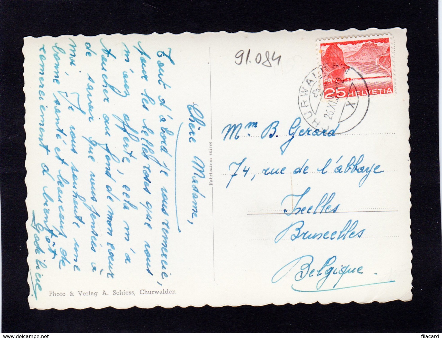 91084     Svizzera,    Churwalden,  VG  1951 - Churwalden