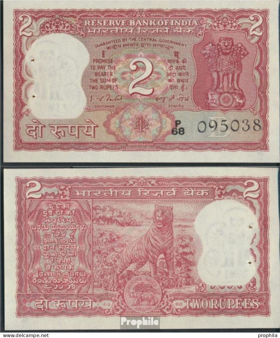Indien Pick-Nr: 53e Bankfrisch 1984 2 Rupees - Indien