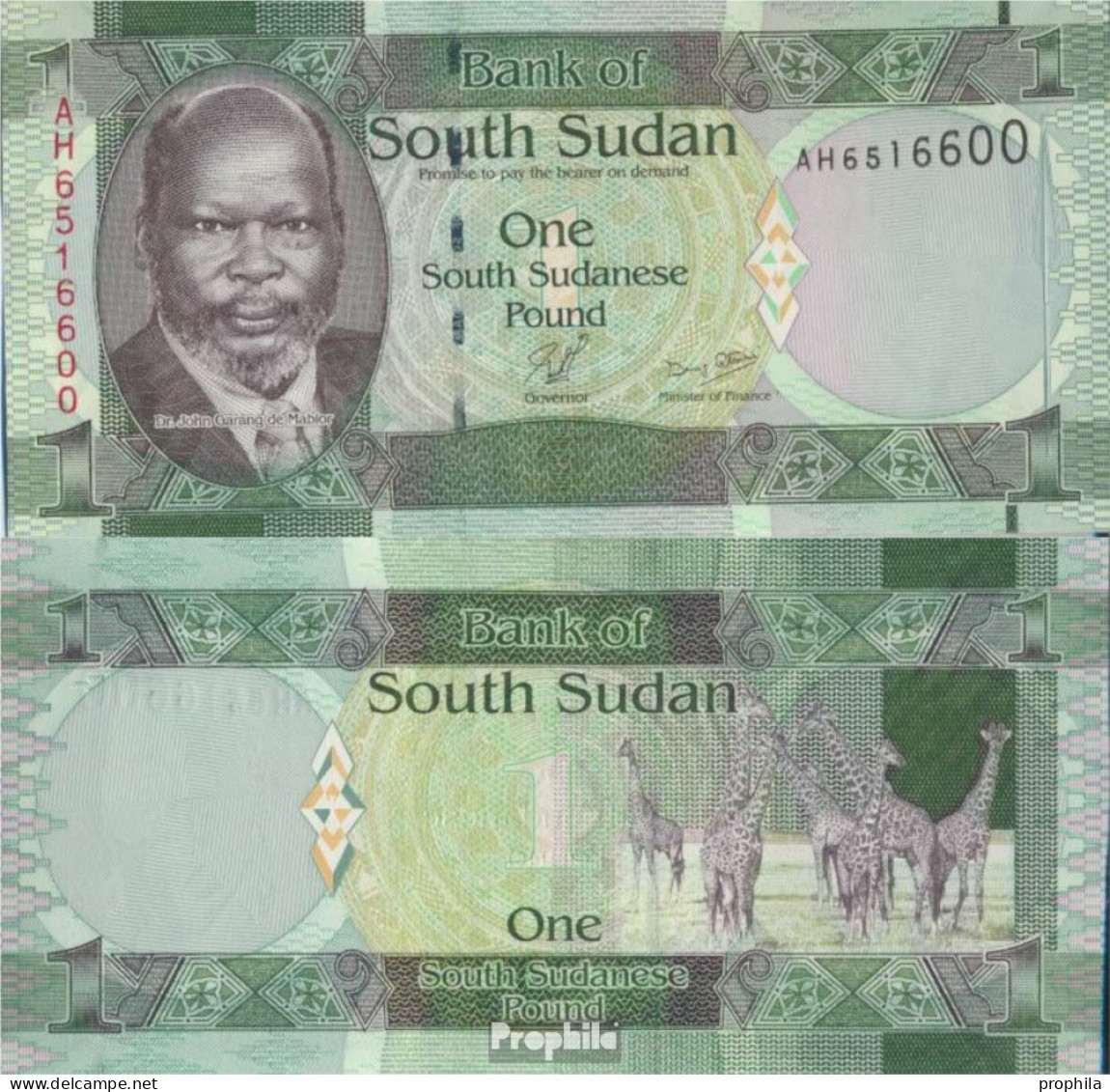 Süd-Sudan Pick-Nr: 5 Bankfrisch 2011 1 Pound - Sudan