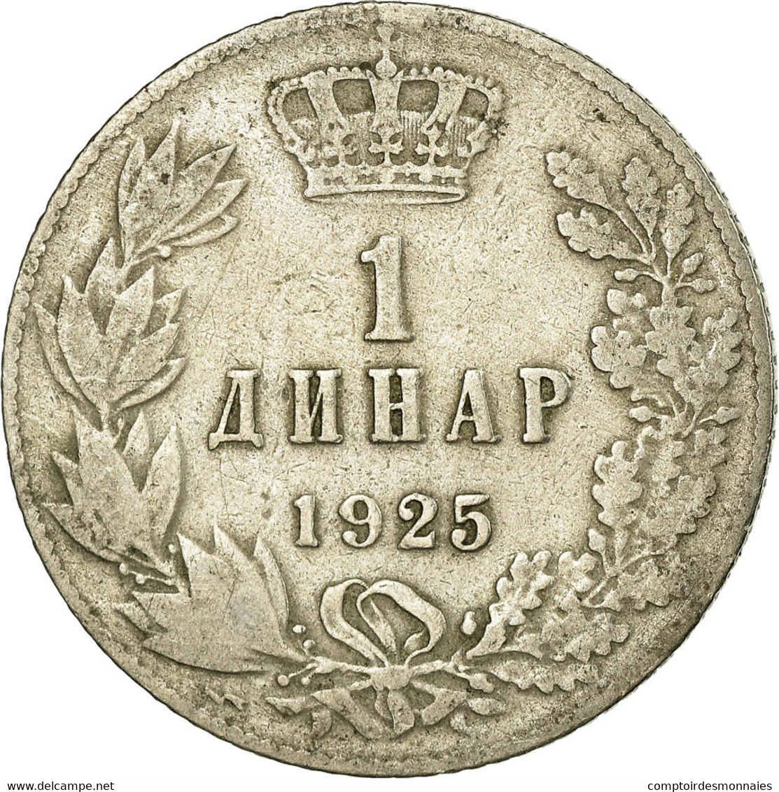 Monnaie, Yougoslavie, Alexander I, Dinar, 1925, Poissy, TB, Nickel-Bronze, KM:5 - Yougoslavie