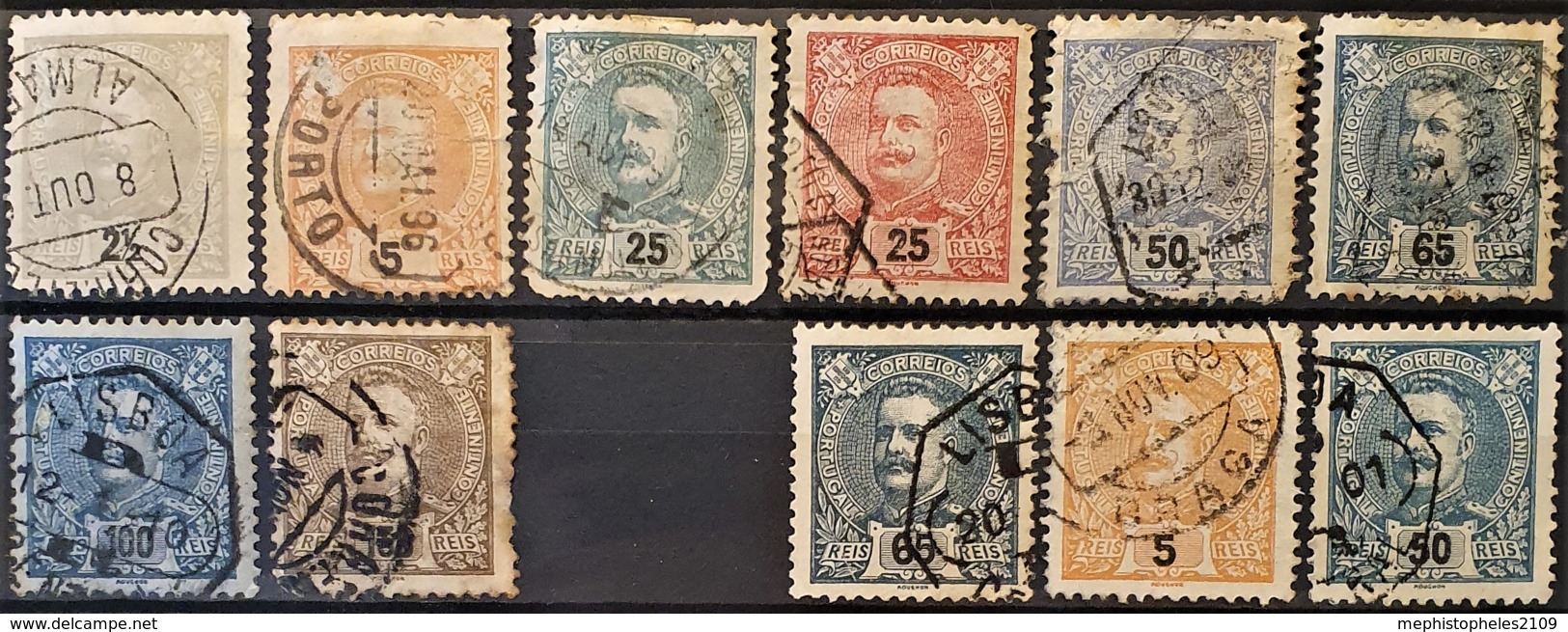 PORTUGAL - Canceled - Sc# 110, 111, 116, 117, 118, 120, 124, 127, - Used Stamps