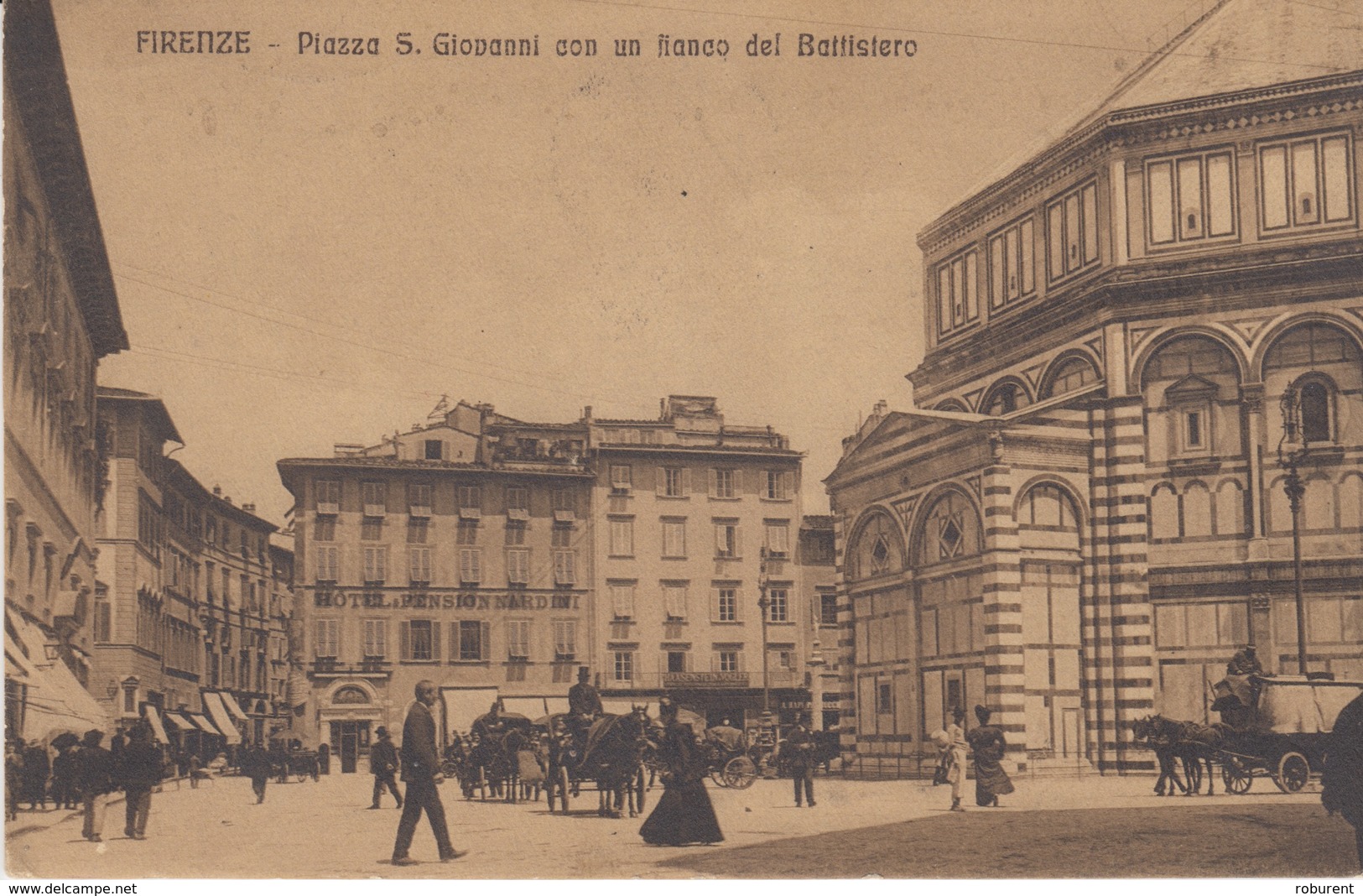 CARTOLINA - FIRENZE - PIAZZA S. GIOVANNI CON UN FIANCO DE BATTISTERO - VIAGGIATA - Firenze