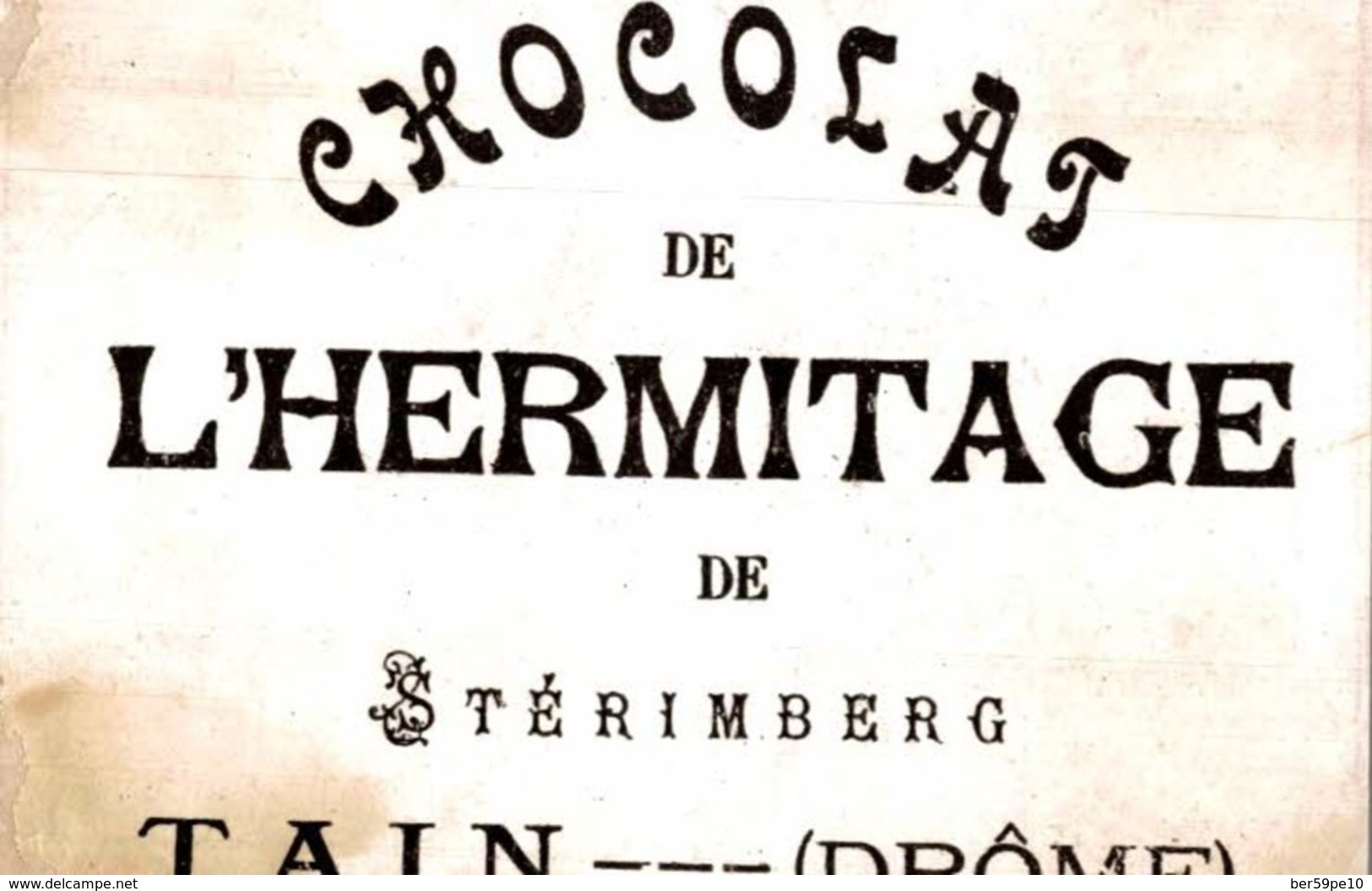 CHROMO CHOCOLAT L'HERMITAGE TAIN SEPTEMBRE - Other & Unclassified