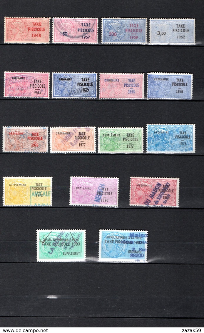 Timbres Fiscaux Fiscal Revenue Taxe Piscicole - Other & Unclassified