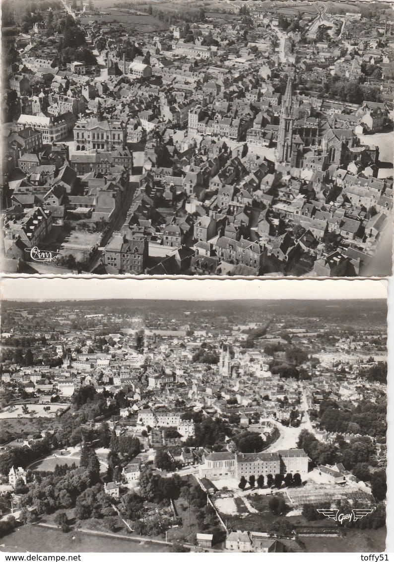 2 CPSM: LA FERTÉ MACÉ (62) ÉGLISE ET MAIRIE,VUE..ÉCRITES - Autres & Non Classés