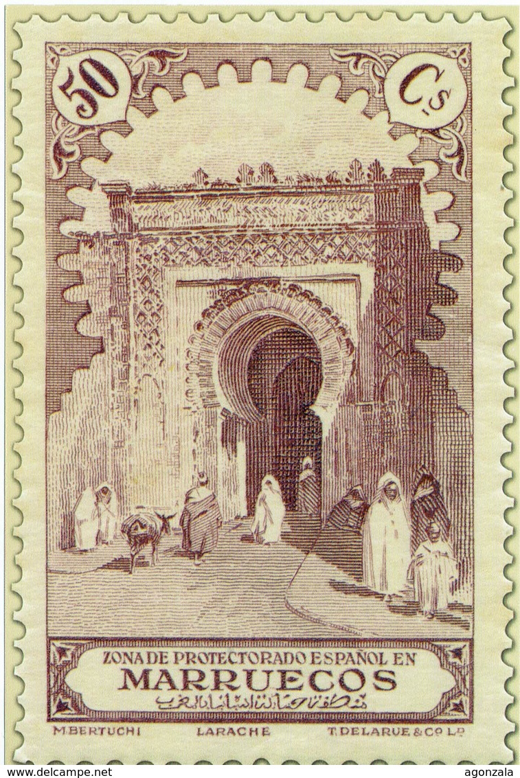 CARTE POSTALE  PROTÉGÉE ESPAGNOLE DE MAROC SERVICE MAIL - MULAS LARACHE - Autres & Non Classés