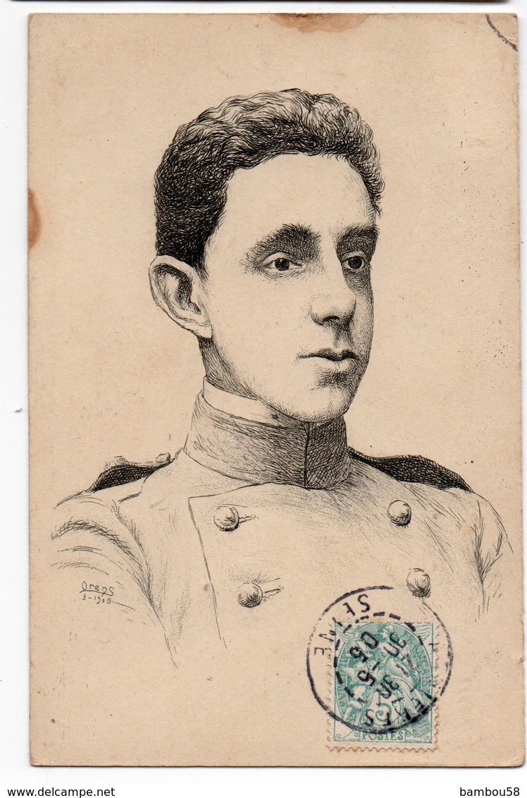 ILLUSTRATEUR ORENS * MILITAIRE * OFFICIER * 03/1905 * DESSIN HOMME * - Orens