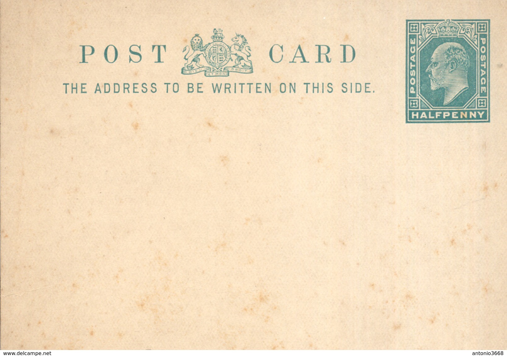 Gran Bretaña  Año 1902 Entero Postal  No Circulado Eduardo VII Halfpenny - Ongebruikt