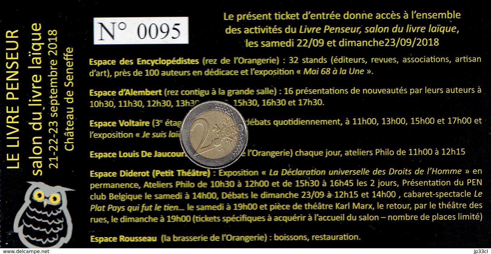 Brel, Marx Sur Invitation Au Livre Penseur, Salon Du Livre Laïque (Château De Seneffe, Septembre 2018) - Religion & Esotérisme