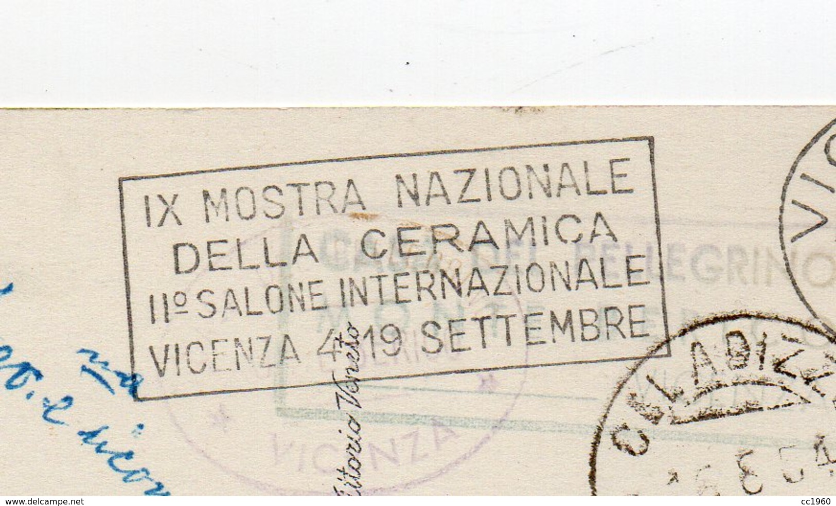 Vicenza - Saluti Da Monte Berico - Bel Timbro A Targhetta - Cartolina Multipanoramica - Viaggiata Nel 1954 - (FDC19537) - Vicenza