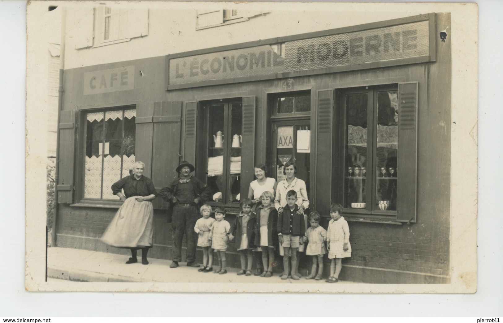 COMMERCE - CAFÉ - BAYARD (52) Ou Environs - Belle Carte Photo Devanture CAFÉ - L'ÉCONOMIE MODERNE Début XXème - Cafés