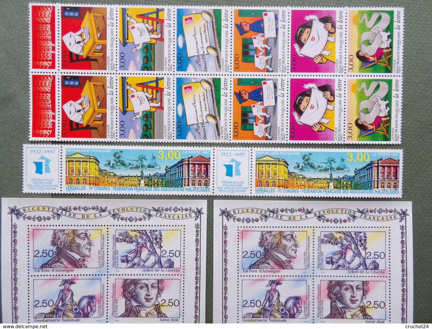 1991 / 1997 Timbres Neufs Et Blocs Parfait Etat Valeur Faciale FRS 200,00 Timbres Mois Sans Charniere - Neufs