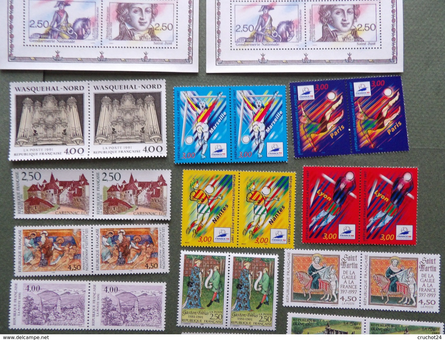 1991 / 1997 Timbres Neufs Et Blocs Parfait Etat Valeur Faciale FRS 200,00 Timbres Mois Sans Charniere - Neufs