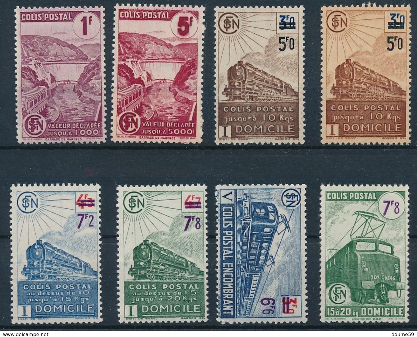 DI-185: FRANCE: Lot Avec Colis Postaux** N°216A-217A-226A-226B-227A-228A-229A-232A - Neufs