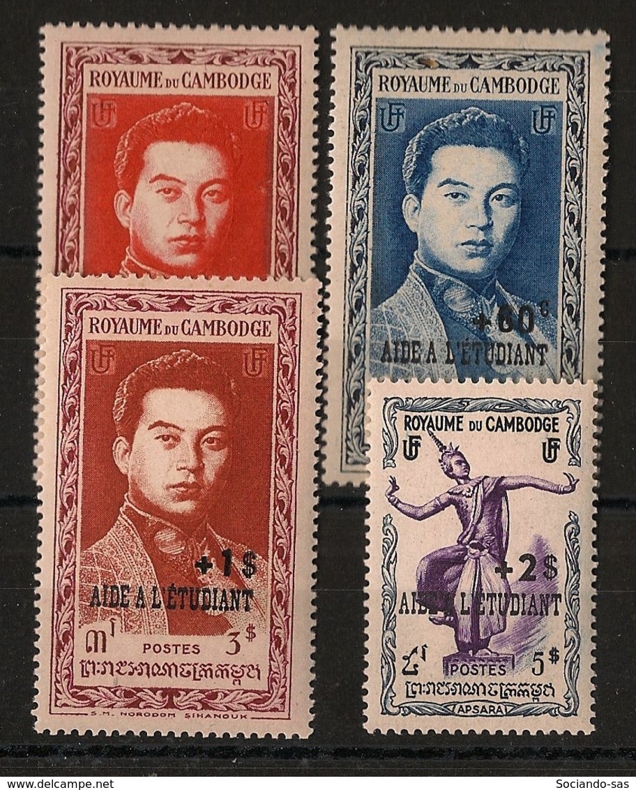 Cambodge - 1952 - N°Yv. 18 à 21 - Série Complète - Neuf * / MH VF - Cambogia