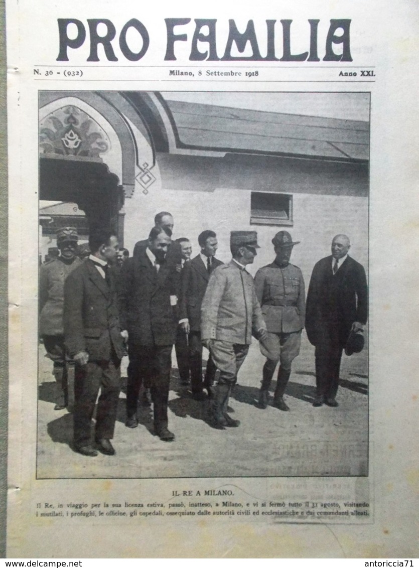 Pro Familia Del 8 Settembre 1918 WW1 Verhaegen Castelgandolfo Montagna Thierry - Guerre 1914-18