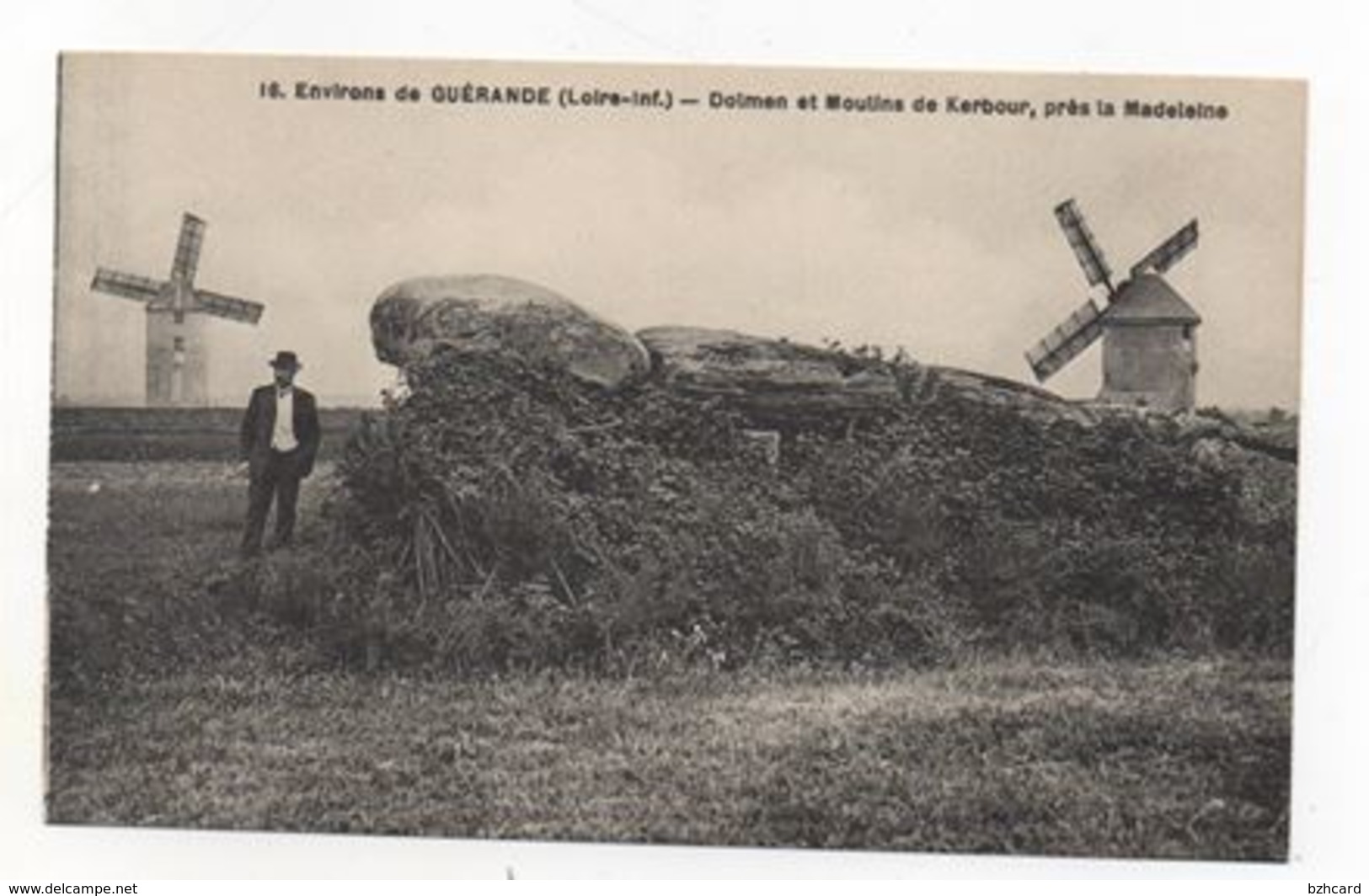 Environs De Guérande: Dolmen Et Moulin De Kerbour - Guérande