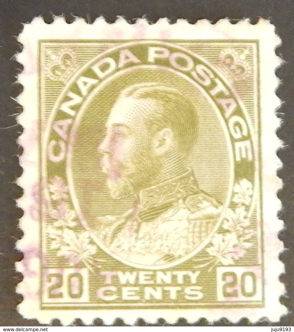 CANADA YT 98 OBLITÉRÉ "GEORGE V" ANNÉES 1912/1916 - Gebraucht