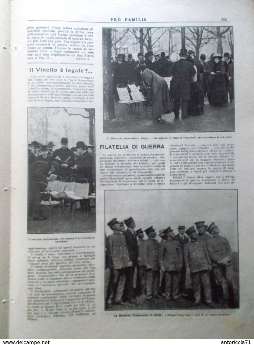 Pro Familia Del 22 Settembre 1918 WW1 Vinello Filatelia Chirurgia Feriti Guerra - Guerra 1914-18